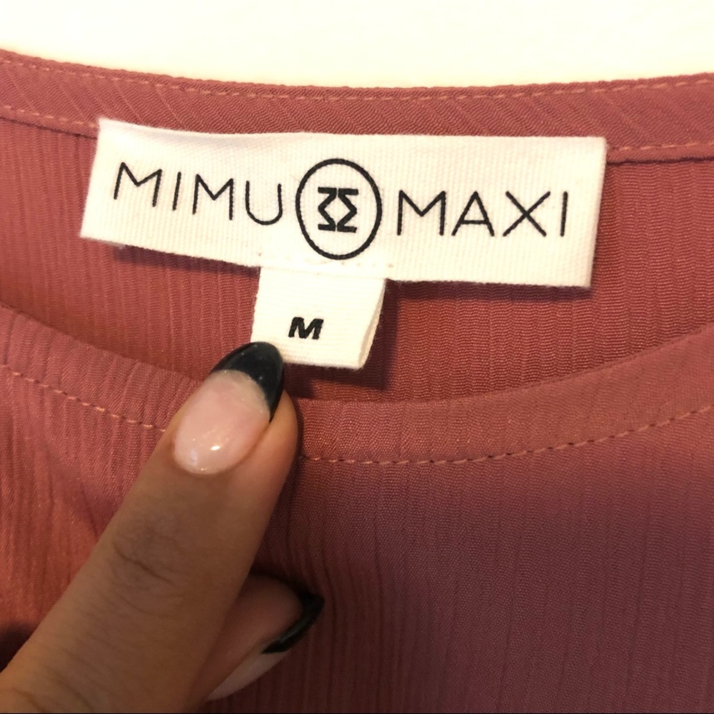 MIMU MAXI Cascade Dress petite fit in Silky Rose - Picture 4 of 5